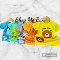Quần áo trẻ em, combo 5 bộ cộc tay Cotton cho bé trai bé gái size 3-14 ( CỘC CHUỘT )