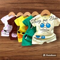 Quần áo trẻ em, combo 5 bộ cộc tay cho bé trai bé gái size 3-14 kg ( CỘC MÔI)