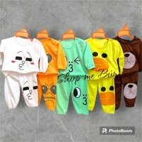 Quần áo trẻ em, combo 5 bộ dài tay cho bé trai bé gái size 3-14 kg ( DÀI CẢM XÚC )