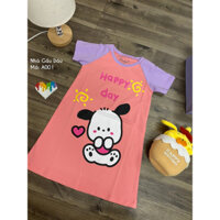 Quần áo trẻ em Đầm bé gái Happy Day - Size nhỏ đến lớn - Đầm chất thun cotton Bé mặc đi học đi chơi