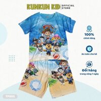 Quần áo trẻ em Kunkun Kid chất thun lạnh co giãn 4 chiều in 3D TP805 size đại từ 10-60kg