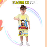 Quần áo trẻ em Kunkun Kid chất thun lạnh co giãn 4 chiều in 3D TP1065 size đại từ 10-60kg