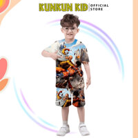 Quần áo trẻ em Kunkun Kid chất thun lạnh co giãn 4 chiều in 3D TP1075, BL1075 size đại từ 10-60kg