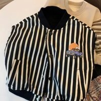 Quần áo trẻ em phong cách Hàn Quốc, áo ghi lê mùa đông cho bé trai, áo ghi lê sọc ấm áp dày dặn Kiểu tây cho bé, áo ghi lê thường ngày cho trẻ em [cxy]