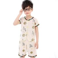 Quần áo trẻ em phong cách Trung Quốc cổ điển Bộ đồ Thái cực quyền Trung Quốc quần áo mùa hè cho bé trai cổ điển Đường trang phục dân tộc