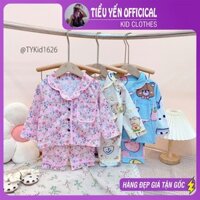 Quần áo trẻ em, Pijama cho bé vải thô mềm nhiều họa tiết cho bé 9-22kg S1626 | Tiểu Yến KID