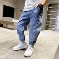 quần áo trẻ em Quần Jean Dài Phong Cách Phương Tây Thời Trang Xuân Thu Mới 2022 Cho Bé Trai quần bé trai quần áo sơ sinh quần jeans bé trai quần jean trẻ em