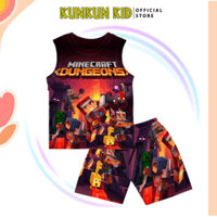 Quần áo trẻ em thun lạnh in hoạt hình XE ĐUA ĐỎ Kunkun Kid BL1064 - Đồ bộ bé trai size đại từ 10-60kg