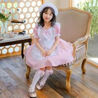 Quần Áo Trẻ Em Váy Alice Màu Hồng Lolita Váy Công Chúa Sân Khấu Cho Bé Gái Halloween