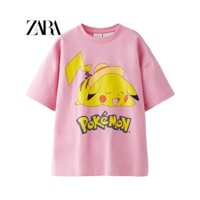 Quần áo trẻ em ZARA Áo thun ngắn tay cổ tròn in hình Pikachu 9007705 620