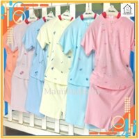 Quần áo trẻ em❤️Bộ quần áo cộc tay cho bé trai, gái cổ trụ Bambola vải sợi tre (6 tháng đến 2 tuổi)-BCT-08