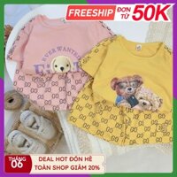 Quần áo trẻ em,[SALE]Bộ gấu bông cho bé,chất liệu cotton tàu giãn 4c xịn xò bao đẹp,mặc mềm mịn,thoáng mát,NA SHOP