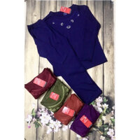 Quần áo trung niên, đồ bộ thu đông cho mẹ chất cotton dài tay thêu hoa bộ nỉ mặc nhà loại 1 quà tặng bà tặng mẹ.