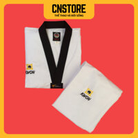 Quần Áo Võ – Võ Phục Taekwondo Cổ Đen Vải Sọc Kwon Dày Dặn Bền Chắc