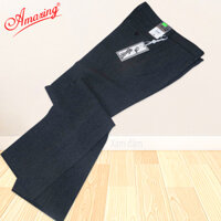 Quần âu màu xám đậm, thương hiệu Amazing, vải vân chìm, ống đứng, không ly - Xám đậm-1503 - 32