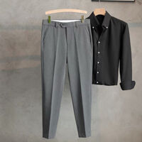 Quần âu nam basic co giãn nhẹ chất vải cao cấp kiểu dáng trẻ trung lịch sự QS1 - GHI ĐẬM - 30