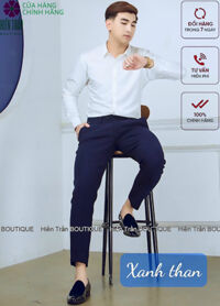 Quần âu nam công sở Hiền Trần BOUTIQUE, quần tây nam kiểu dáng Hàn Quốc, vải mềm chống nhăn phong cách lịch lãm - Nâu - 28