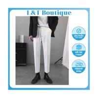 Quần âu Nam dáng Hàn, Màu trắng form chuẩn, xưởng tự sản xuất, có số lượng lớn