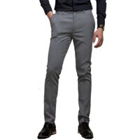 Quần âu nam màu ghi tối chất vải co giãn kiểu dáng SLIM dành cho nam