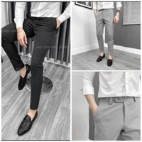 Quần âu nam, quần tây nam cạp chun co giãn chất vải denim cotton cao cấp co giãn, đường may chuẩn sang trọng QN02