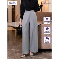 Quần âu nữ màu ghi LAVENDER ống suông rộng 2 cúc Q4009
