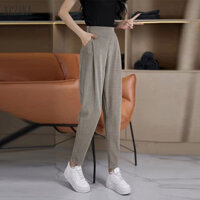 Quần âu nữ thời trang cạp cao dáng rộng giảm béo đa năng Quần Harem