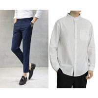 Quần âu tặng áo sơ mi cổ tàu