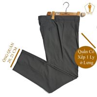 Quần Âu, Tây Baggy Nam Cao Cấp Ông Dáng Xuông, Đứng Chất Vải Anh, Ytali Xuất Dư Châu Âu - MÀU XÁM - Size 33 từ 71-75kg
