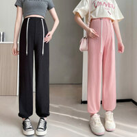 Quần bà bầu Thời trang mùa hè Quần legging dáng rộng thông thường Quần Harem cho phụ nữ mang thai