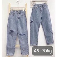 Quần baggy bigsize Smilebigsize, Quần ống rộng lưng cao bigsize BGD49-44 Từ 45-90kg