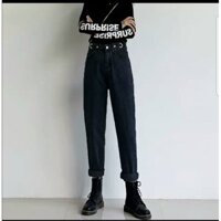 Quần Baggy BoyFriend - Quần Jeans màu đen