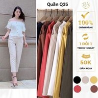 Quần Baggy Cạp Chun Nữ Đũi Thái Cao Cấp Thời Trang Hàn Quốc - Q35