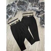 Quần Baggy chất đũi cạp chữ siêu hot, Quần baggy nữ cạp chun siêu tôn dáng