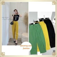 Quần Baggy đũi dáng lỡ cạp cao siêu xinh nữ trẻ trung năng động