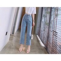 Quần Baggy jean baggy nữ ống rộng, quần jean nữ cao cấp