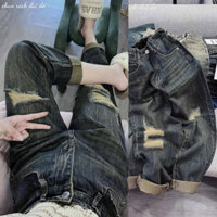 quần baggy jean ( bò) lưng thun chun, jean QCCC không co giãn xịn đẹp ạ