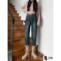 Quần Baggy Jean Cotton B218 Big Size 55-90 KG cho Nữ - Women