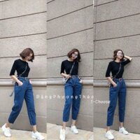 Quần baggy jean kèm đai
