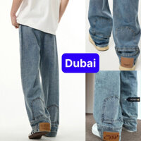 QUẦN BAGGY JEAN NAM CHẤT BÒ XANH TÚI GÓT CHÂN SAU HÀN QUỐC SEOUL BD-55 PHONG CACH HOT TREND 2024 - DUBAI FASHION