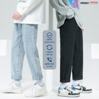 Quần baggy jean nam ống suông rộng, quần bò nam cạp cao vải jeans cao cấp mã TR01