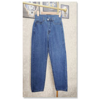 Quần baggy jean nữ lưng cao, bo chun màu xanh jean LB0202 JL JohnsonLi