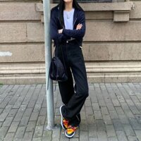 Quần Baggy Jean Nữ  Màu Đen