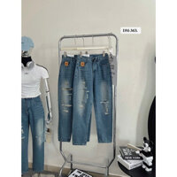 Quần baggy jean nữ rách nhẹ Ms 363
