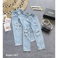Quần baggy jean nữ rách
