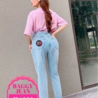 QUẦN BAGGY JEAN TÚI LOGO CÁ TÍNH