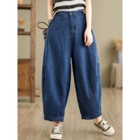 Quần baggy jeans nữ ,Quần bò baggy nữ  dáng ngắn phong cách đường phố cá tính cho nàng NP 38