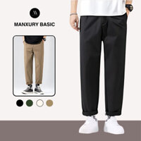 Quần Baggy Kaki Unisex Basic Ống Rộng Cạp Chun Form Quần Tây Siêu Tôn Dáng Chất Vải Mềm mại K01