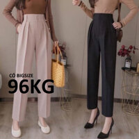 Quần Baggy Lưng Cao 3 Cúc cao 8cm, Phom rộng Có Big Size 96Kg, Lưng Thun Đằng  thoải mái, Chất Vải Tuyết Mưa Đẹp