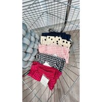 Quần baggy lưng cao chất đũi thô mền mịn thấm mồ hôi hoạ tiết kẻ kiểu dáng đẹp có 2 túi.