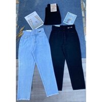 quần baggy lưng cao qua rốn 2 khuy mẫu mới